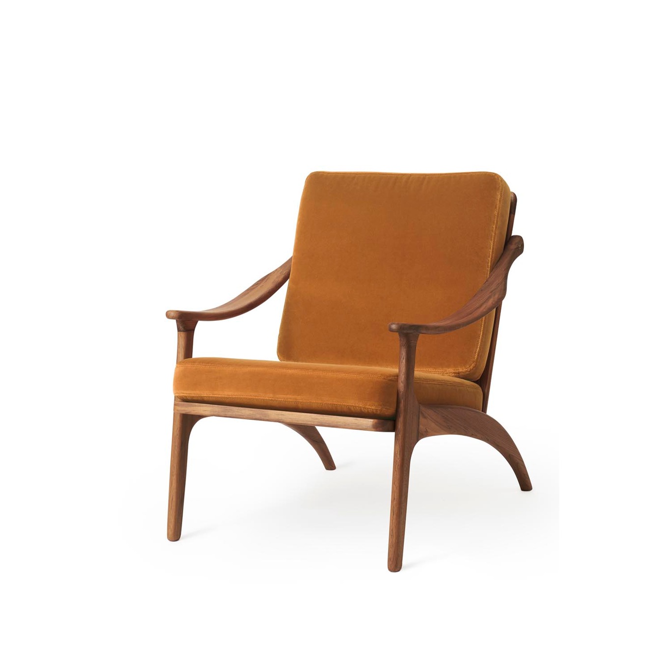 Lean Back Lounge Chair, Oiled Teak / Amber