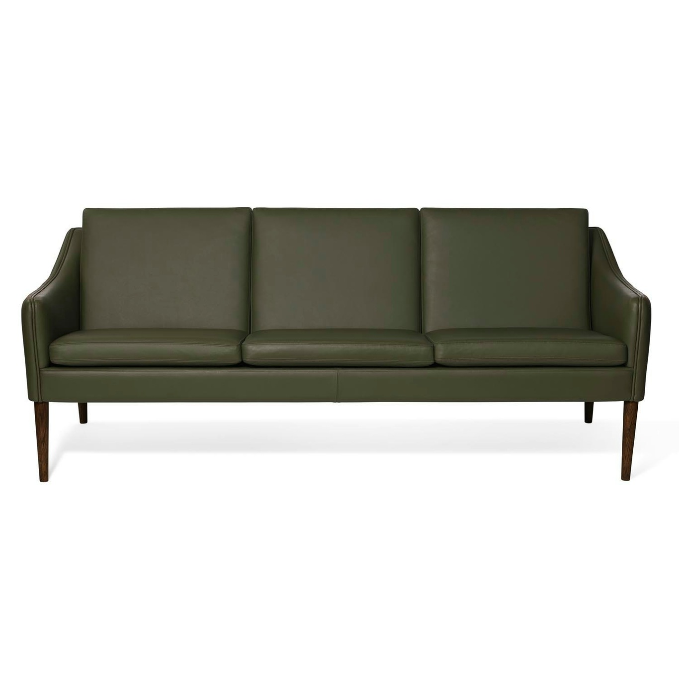Mr. Olsen 3-Seater Sofa, Pickle Green / Walnut Oiled Oak