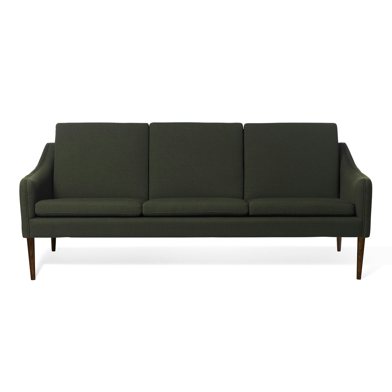 Mr. Olsen 3-Seater Sofa, Dark Green / Walnut Oiled Oak