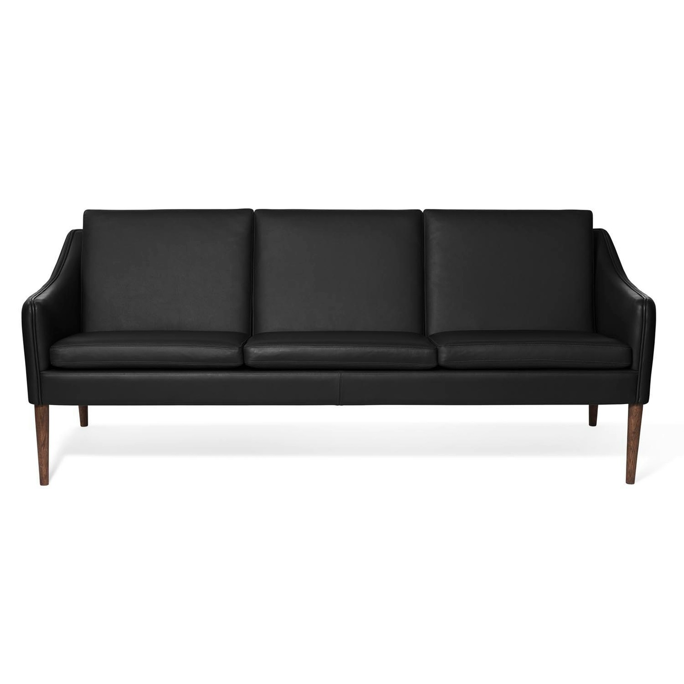 Mr. Olsen 3-Seater Sofa, Black / Smoked Oak