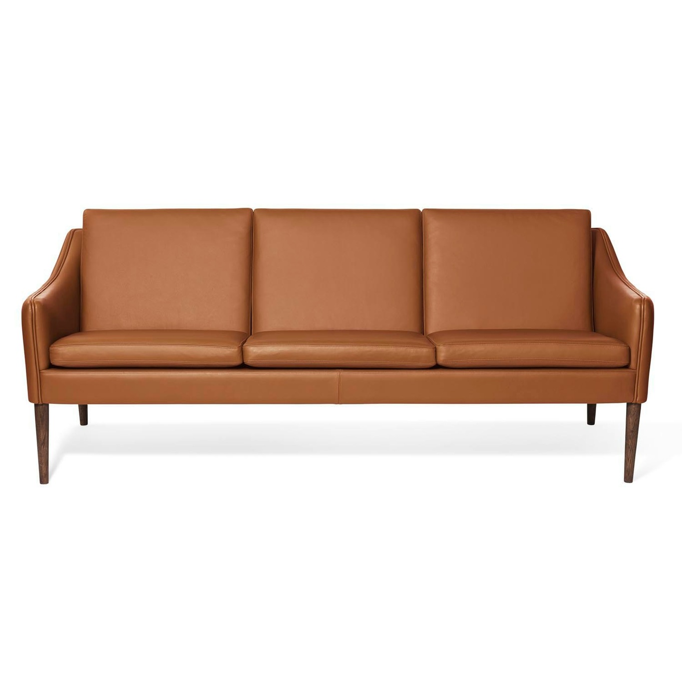 Mr. Olsen 3-Seater Sofa, Cognac / Smoked Oak