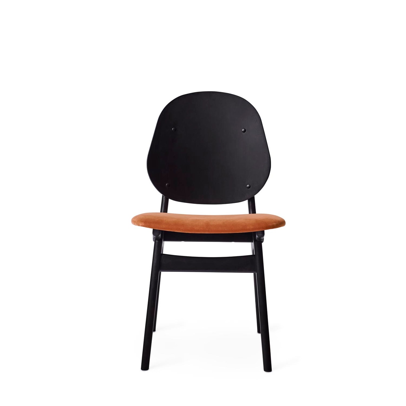 Noble Chair, Black Lacquered Beech / Rusty Rose