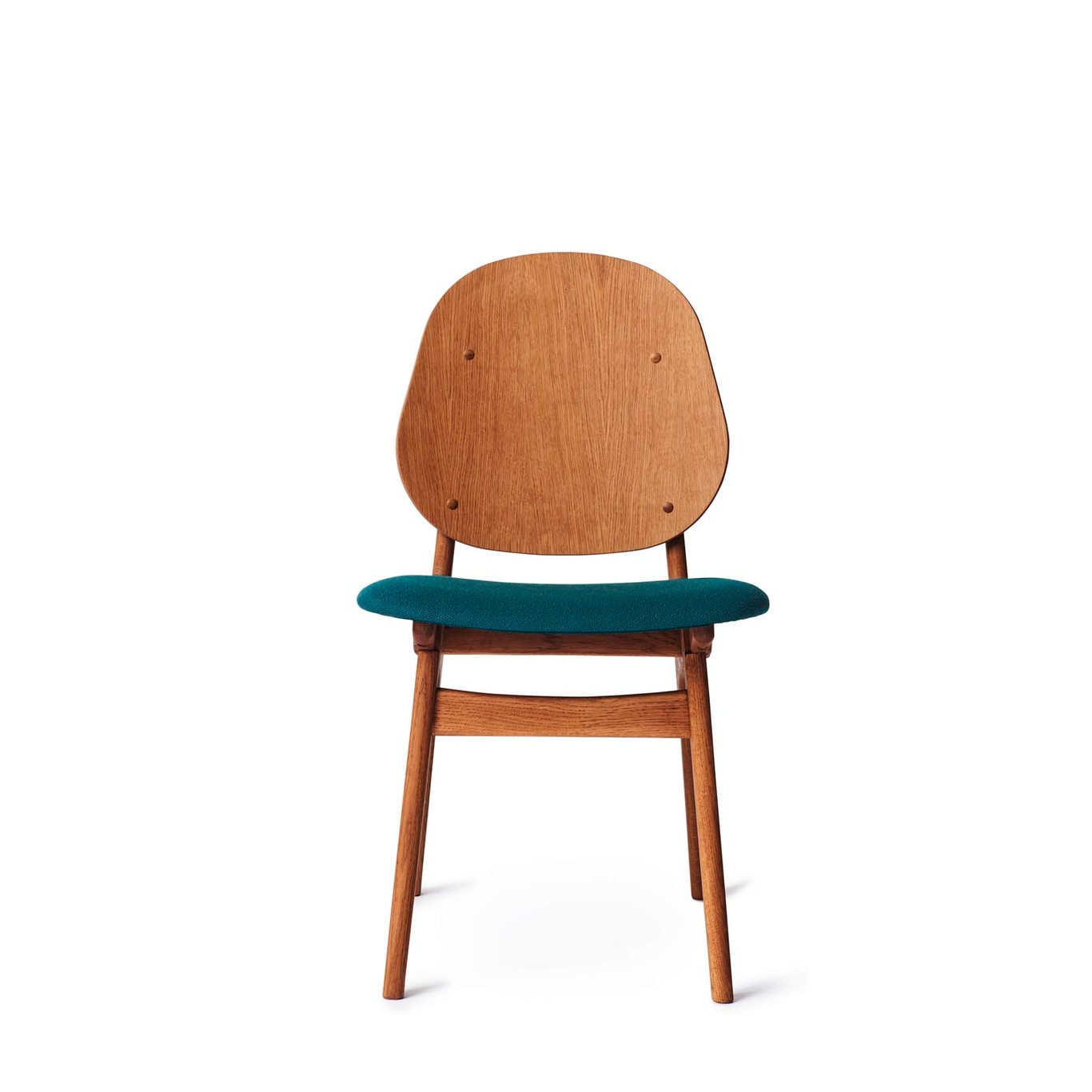 Noble Chair, Teak Oiled Oak / Dark Turqouise