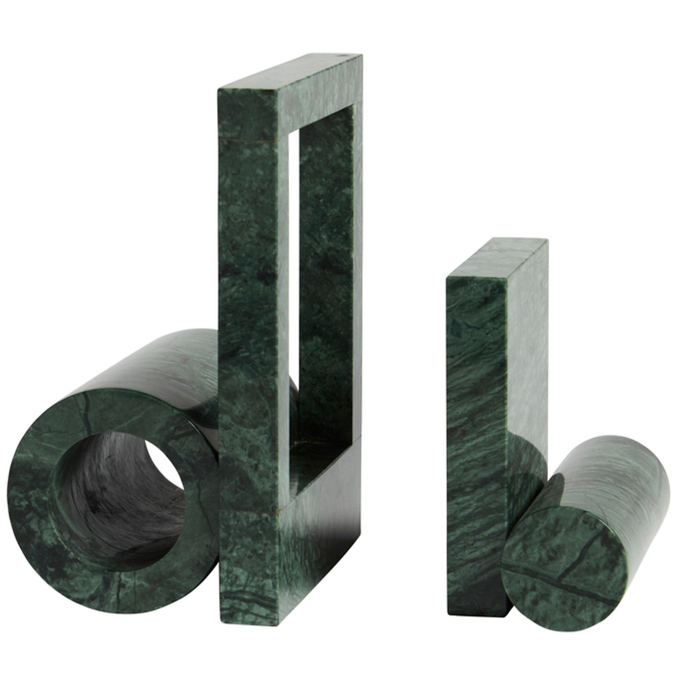 Booknd Bookends 2-pack, Green Marble