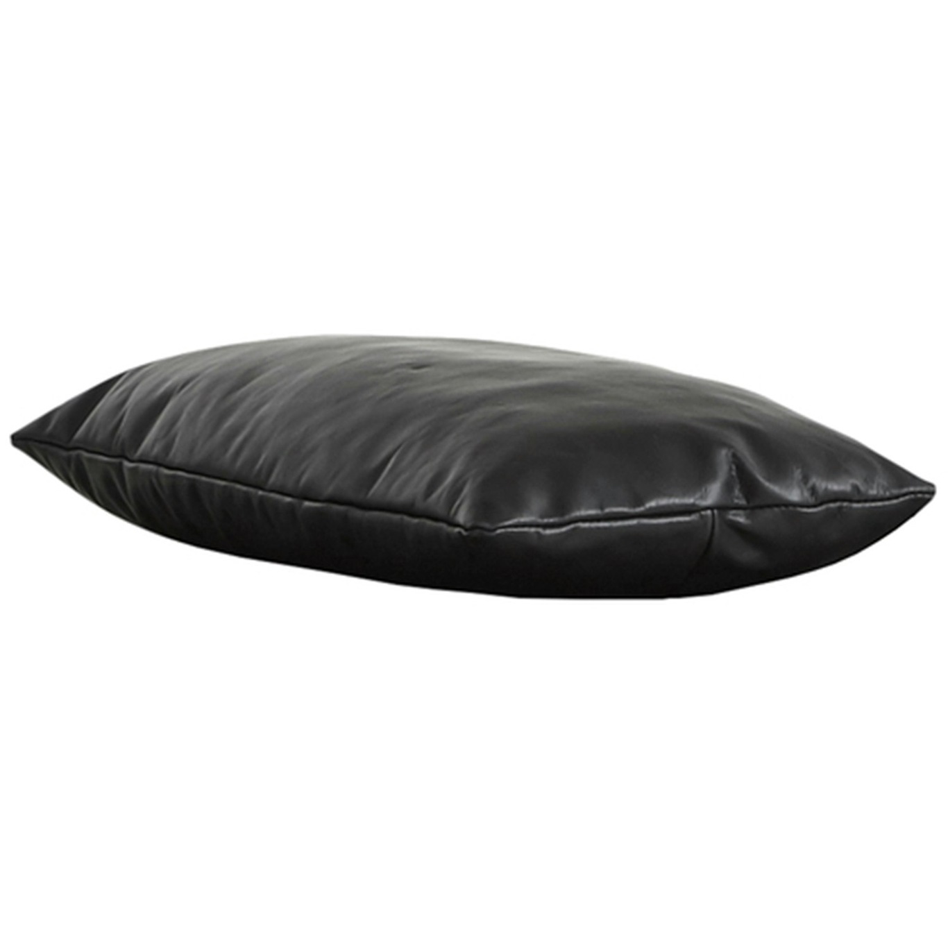 Level Pillow For Daybed, Black Leather