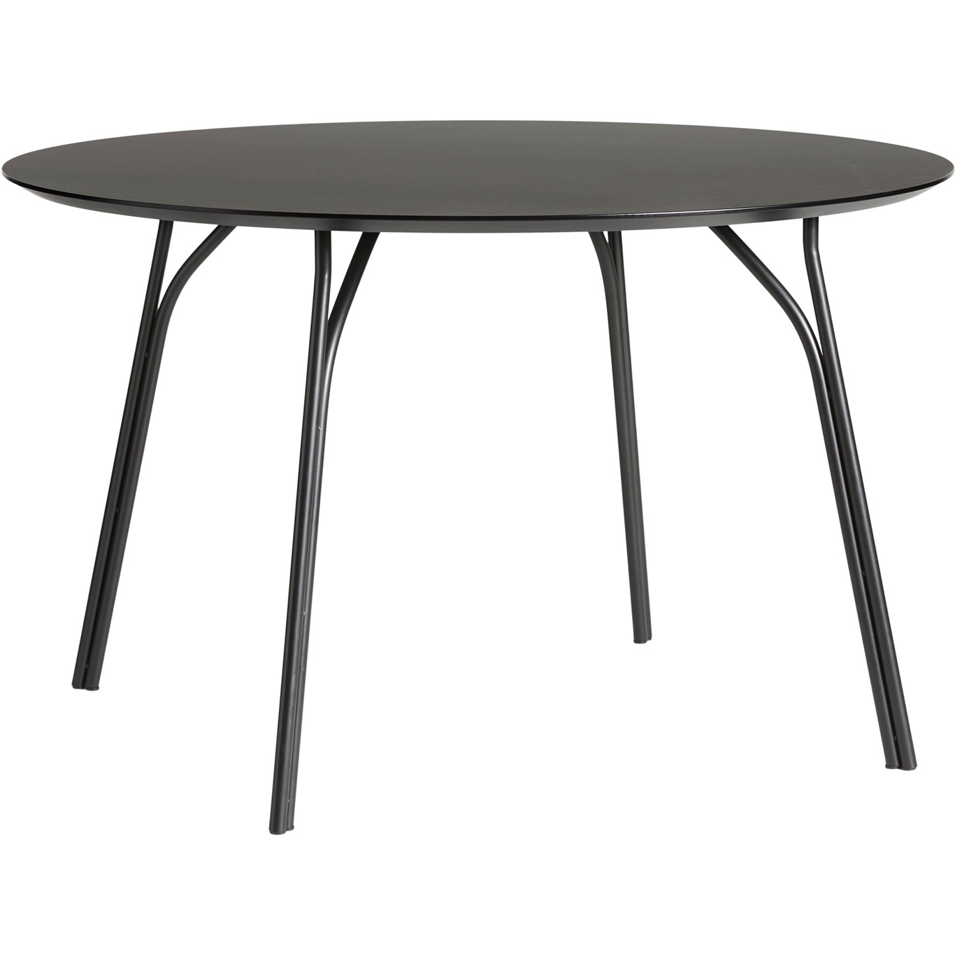 Tree Dining Table Ø120, Black Top / Black Legs