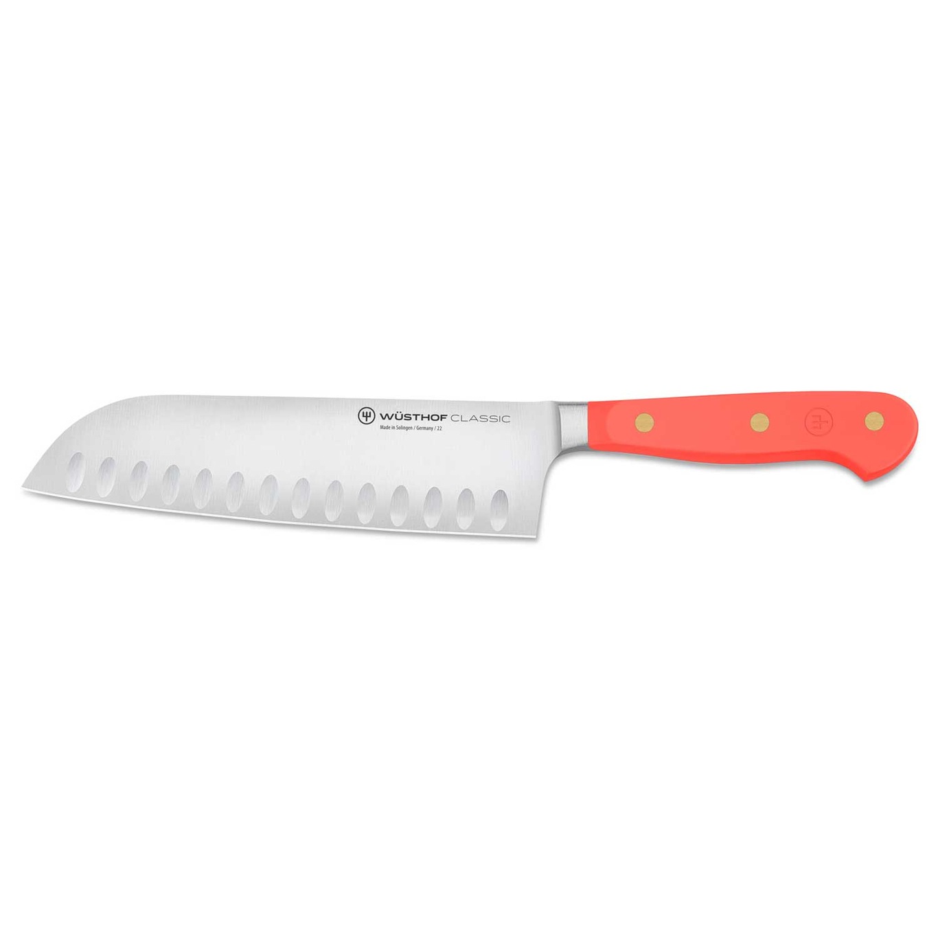Classic Colour Santoku Knife 17 cm, Coral Peach