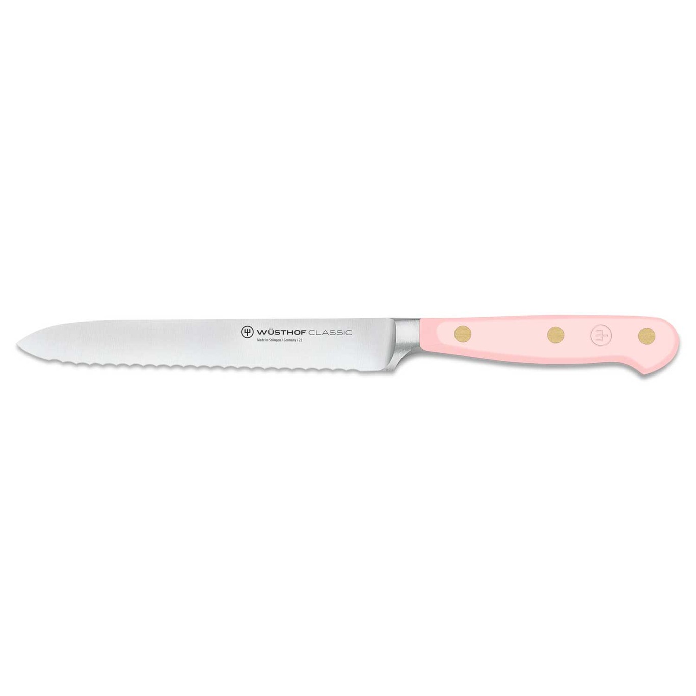 Classic Colour Serrated Utility Knife 14 cm, Pink Himalayan Salt