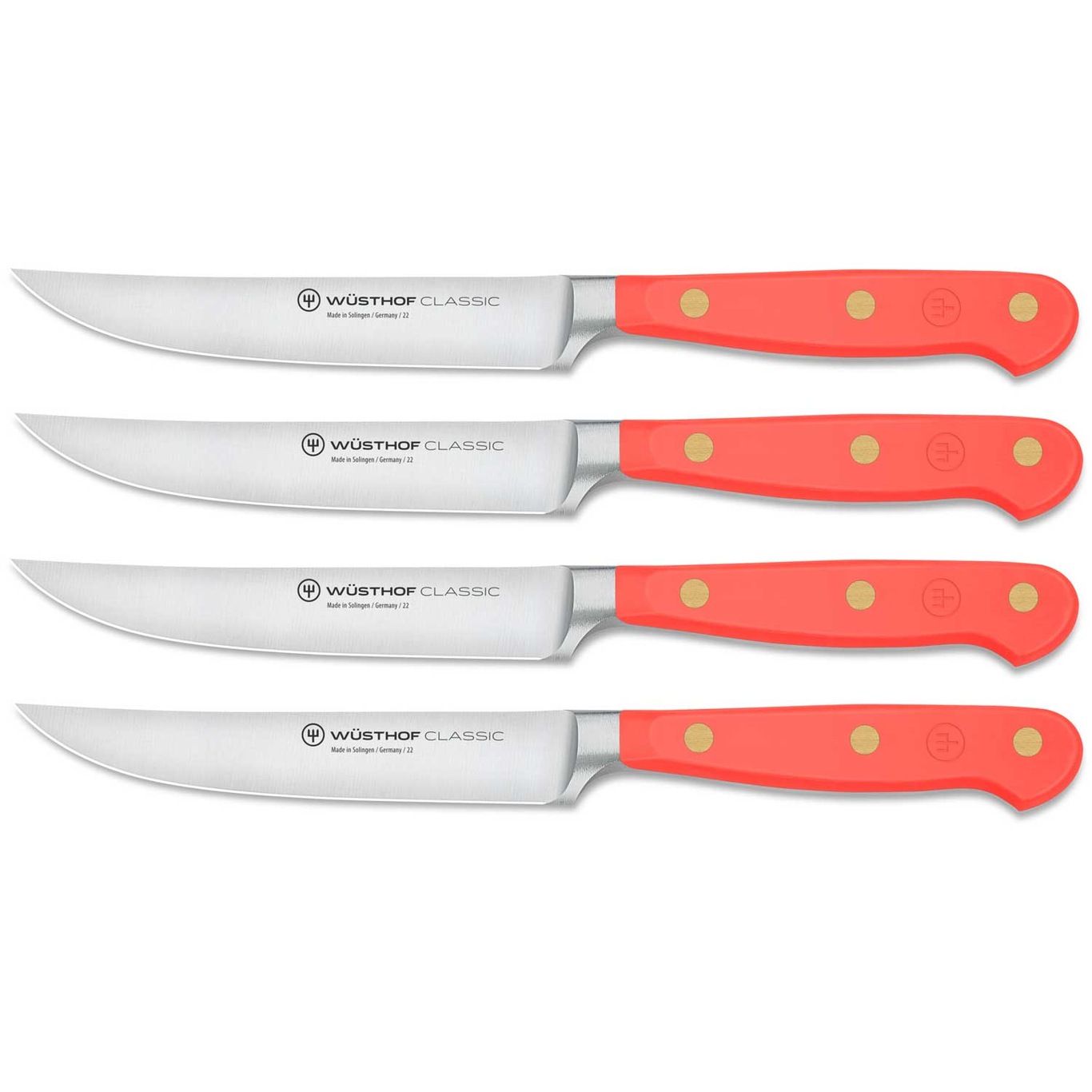 Classic Colour Steak Knives 4-pack, Coral Peach