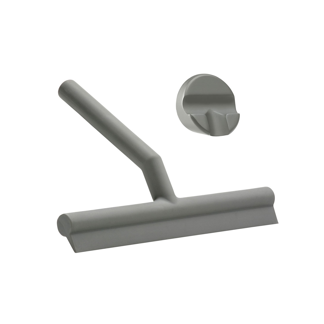 Shower Squeegee With Holder, Grey