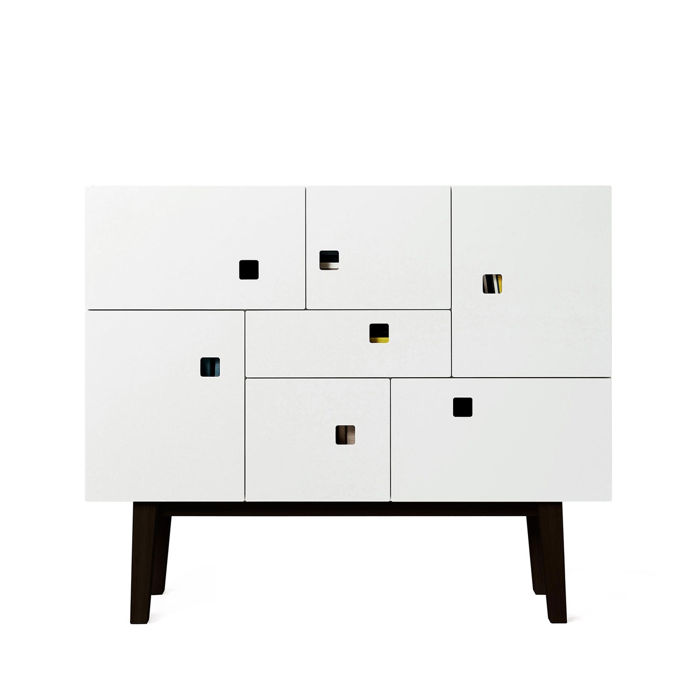 Peep C1 Multi-Purpose Cabinet, Angel White/Black