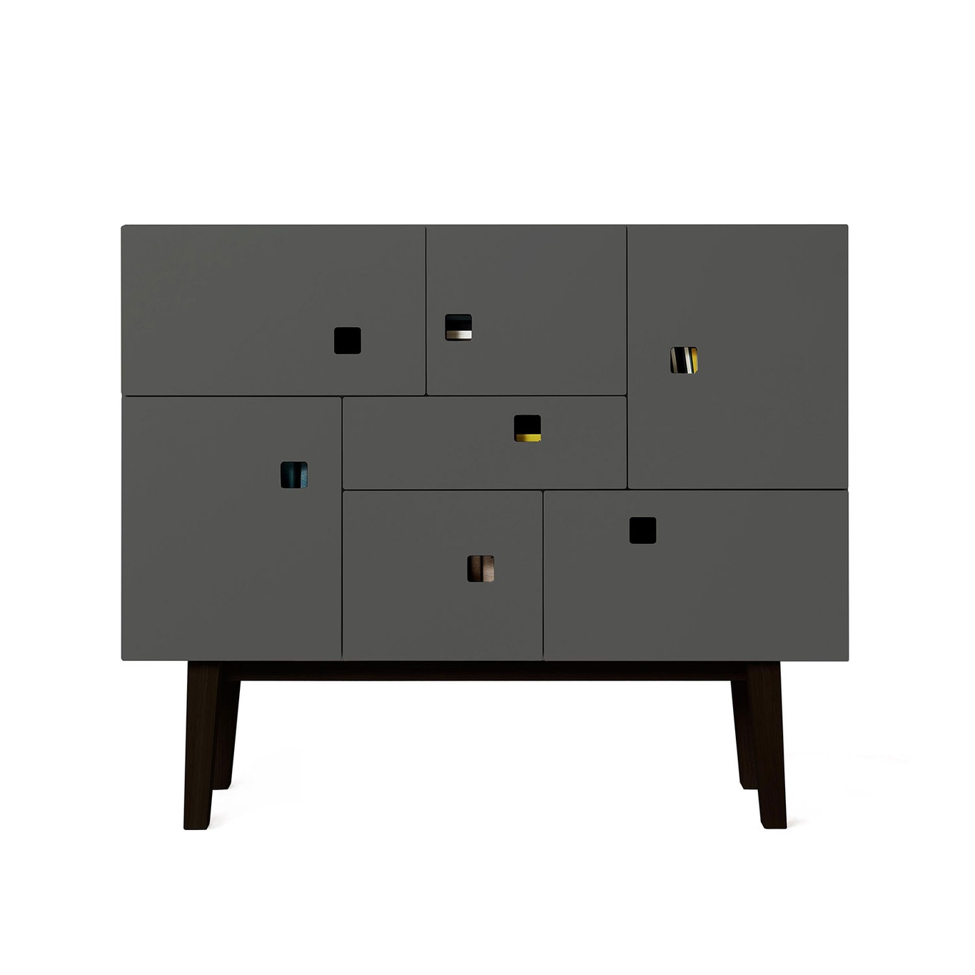 Peep C1 Multi-Purpose Cabinet, Slate Grey/Black