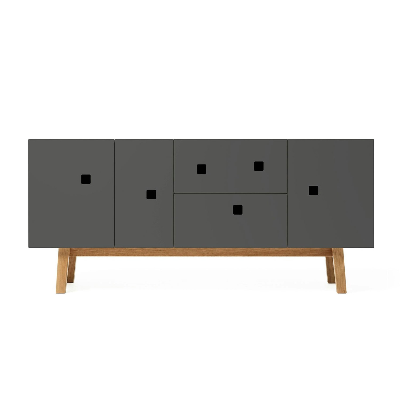 PeepM2 Media Furniture, Slate Grey/Oak