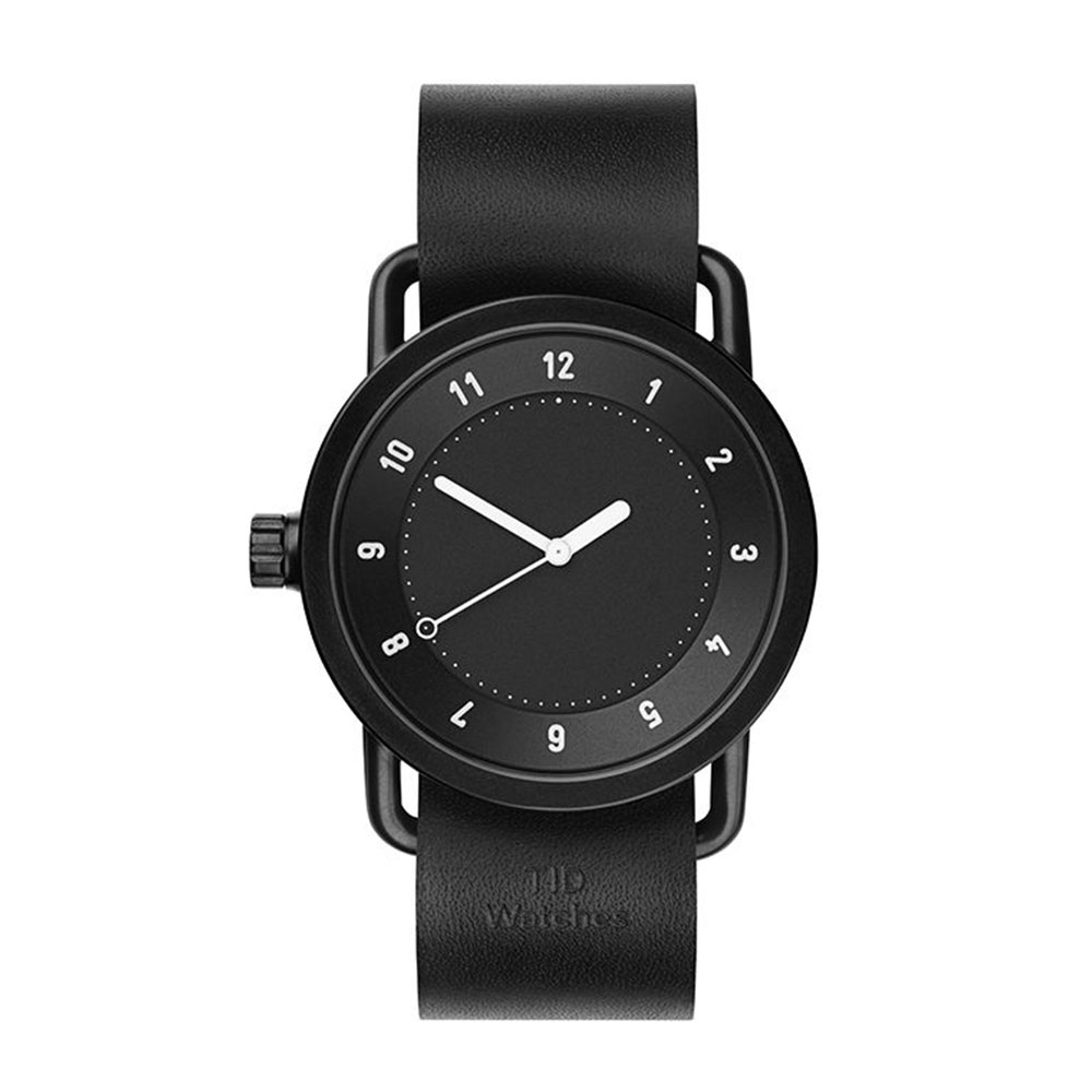 TID No.1 Black Watch 36mm, Black Leather Wristband - TID Watches - TID ...